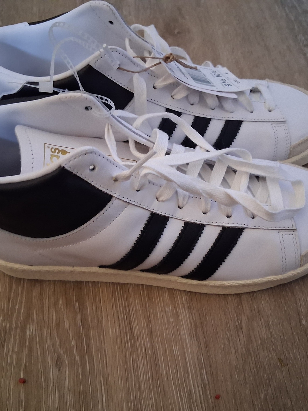 adidas Kids White and Black Classic Sneakers - Picture 2 of 4
